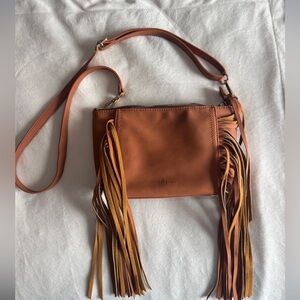 Urban Originals Tan Fringe Crossbody Bag